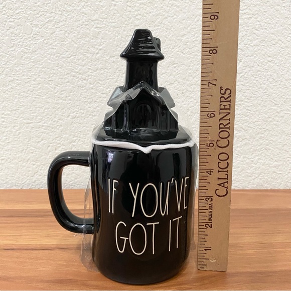 RAE DUNN If You Got It, Haunt It Double Sided Black Ceramic Halloween Mug - Picture 4 of 12